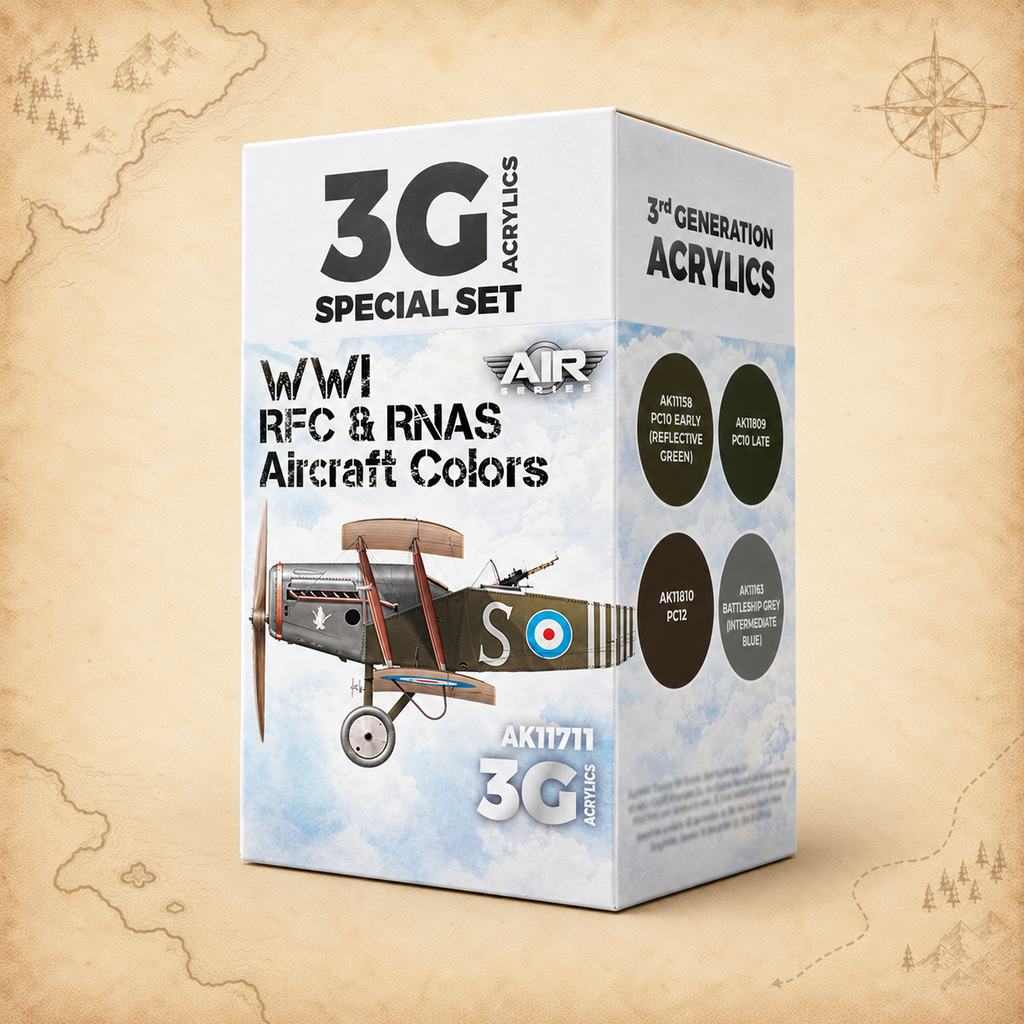 AK Interactive: 3G Air - WWI RFC & RNAS. British Aircraft Colors SET, alternate view