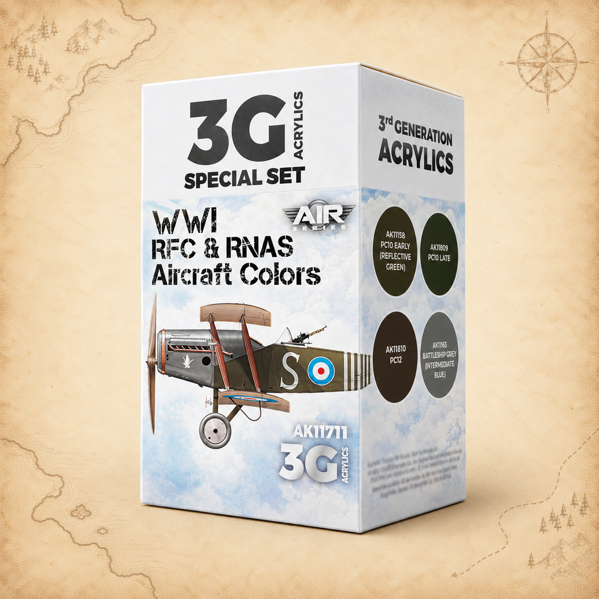 AK Interactive: 3G Air - WWI RFC & RNAS. British Aircraft Colors SET, alternate view