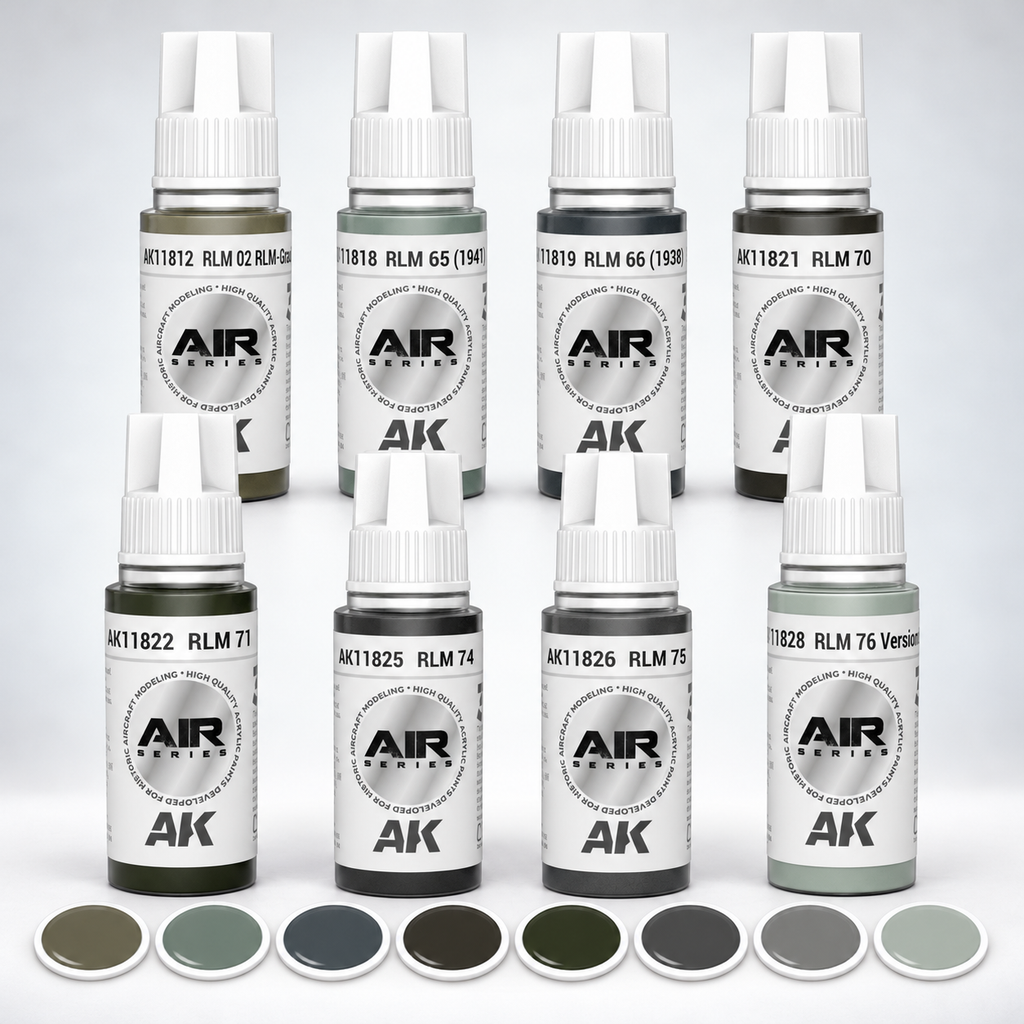 AK Interactive: 3G Air - WWII Luftwaffe Mid-War Colors SET, product