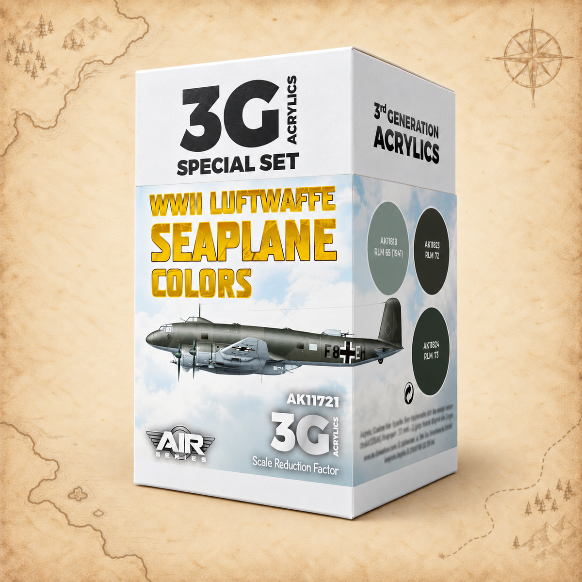 AK Interactive: 3G Air - WWII Luftwaffe Seaplane Colors SET, alternate view