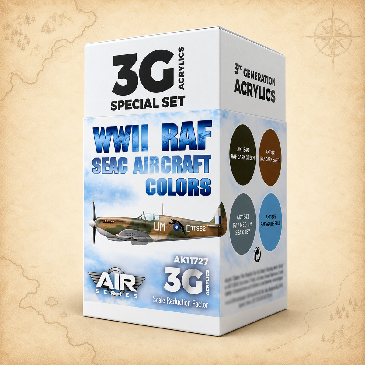AK Interactive: 3G Air - WWII RAF SEAC Aircraft Colors SET, alternate view