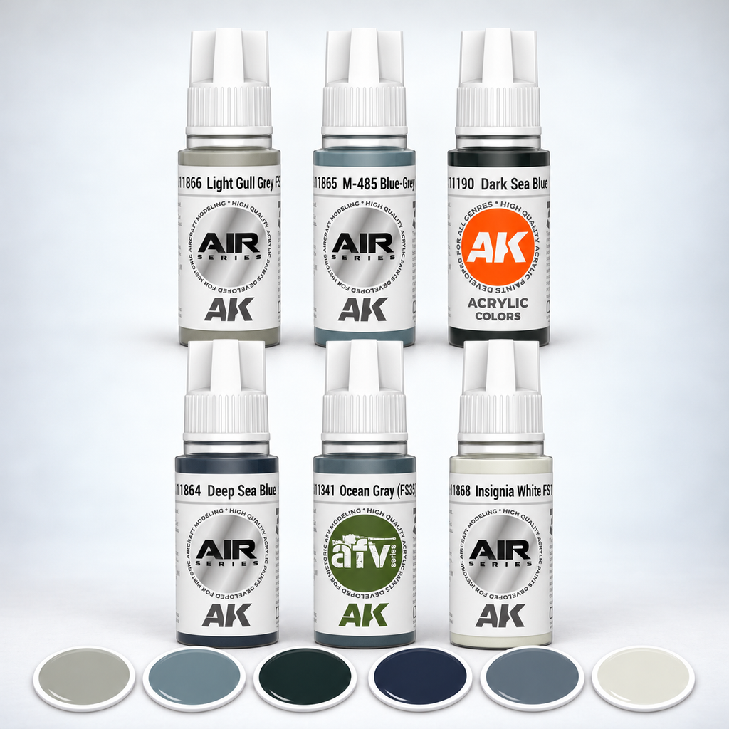 AK Interactive: 3G Air - WWII US Navy & USMC Aircraft Colors SET, product