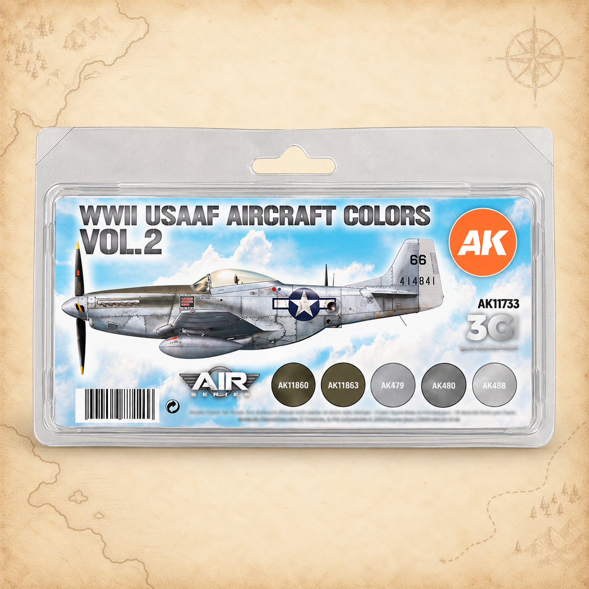 AK Interactive: 3G Air - WWII USAAF Aircraft Colors Vol.2 SET, alternate view