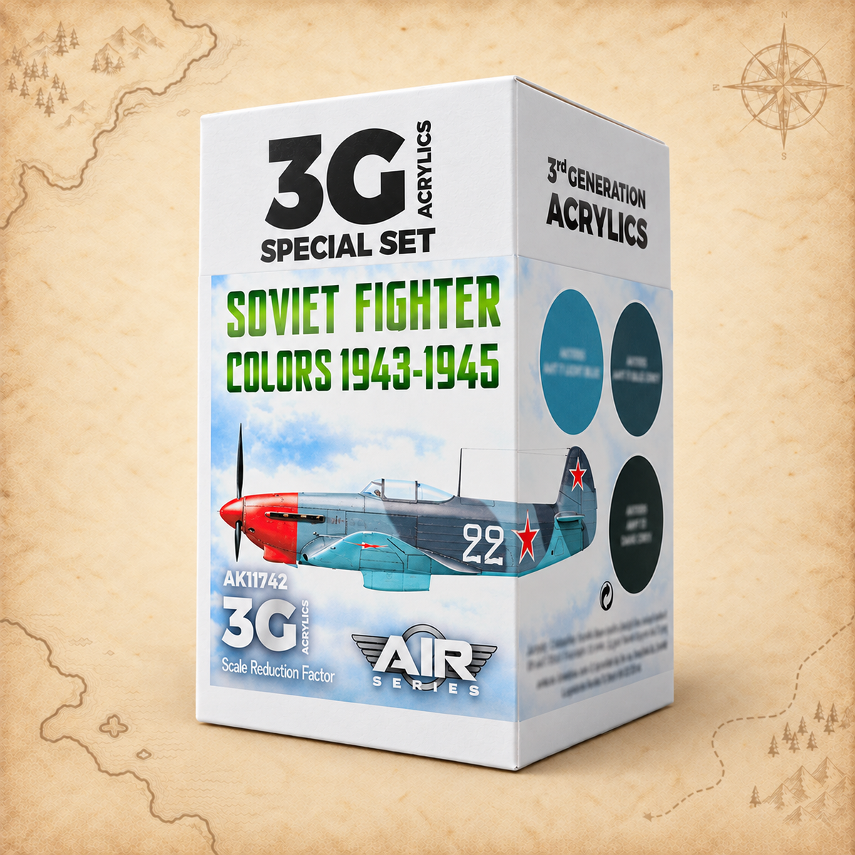 AK Interactive: 3G Air - Soviet Fighter Colors 1943-1945 SET, alternate view