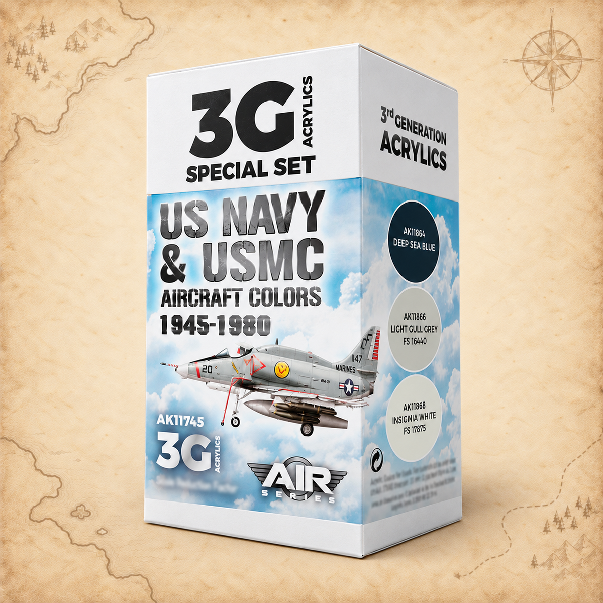 AK Interactive: 3G Air - US Navy & USMC Aircraft Colors 1945-1980 SET, alternate view