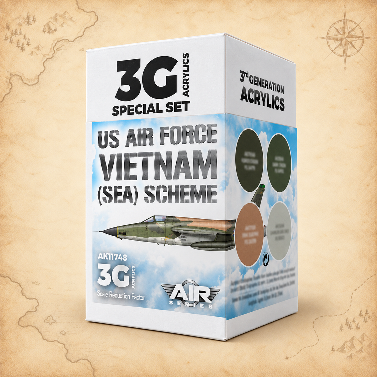 AK Interactive: 3G Air - US Air Force South East Asia (SEA) Scheme SET, alternate view