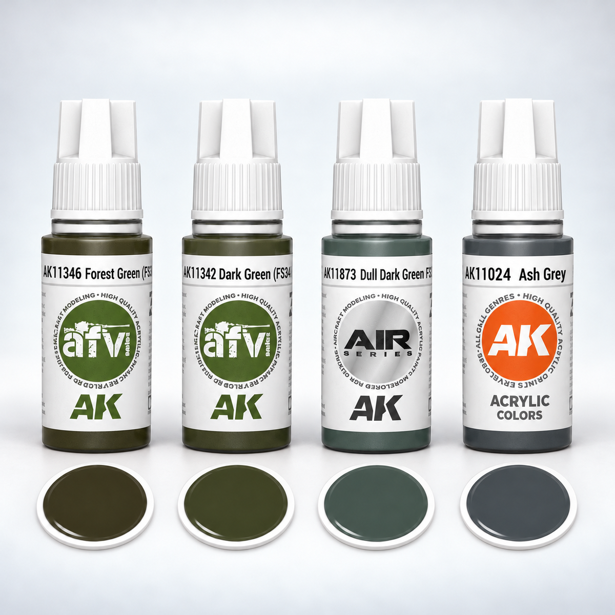 AK Interactive: 3G Air - US Air Force European I Camo Colors 1980s SET, product