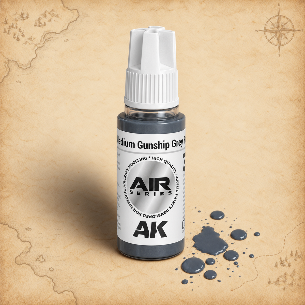 AK Interactive: 3G Air - Medium Gunship Grey FS 36118, alternate view