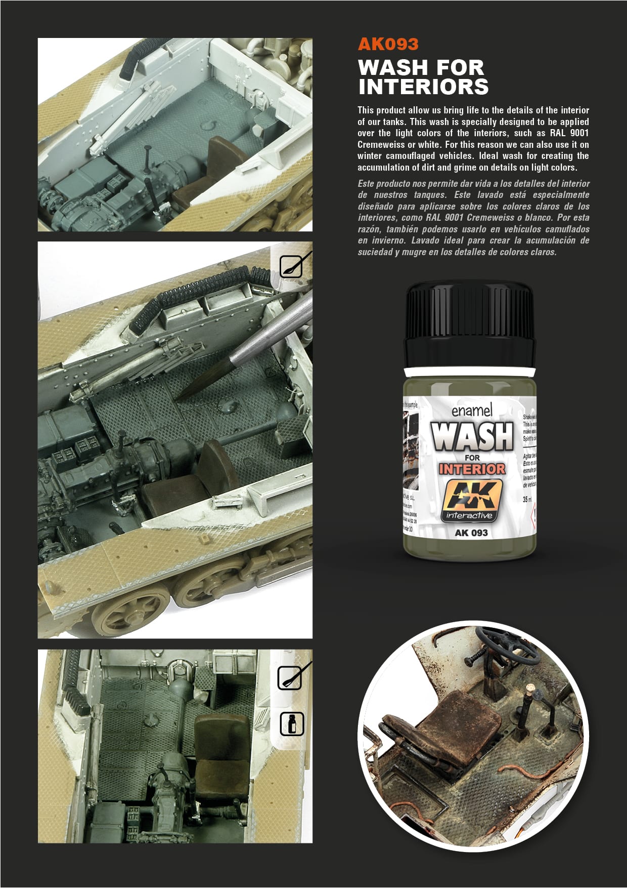 AK Interactive: Wash For Interiors (35ml) - product image 2