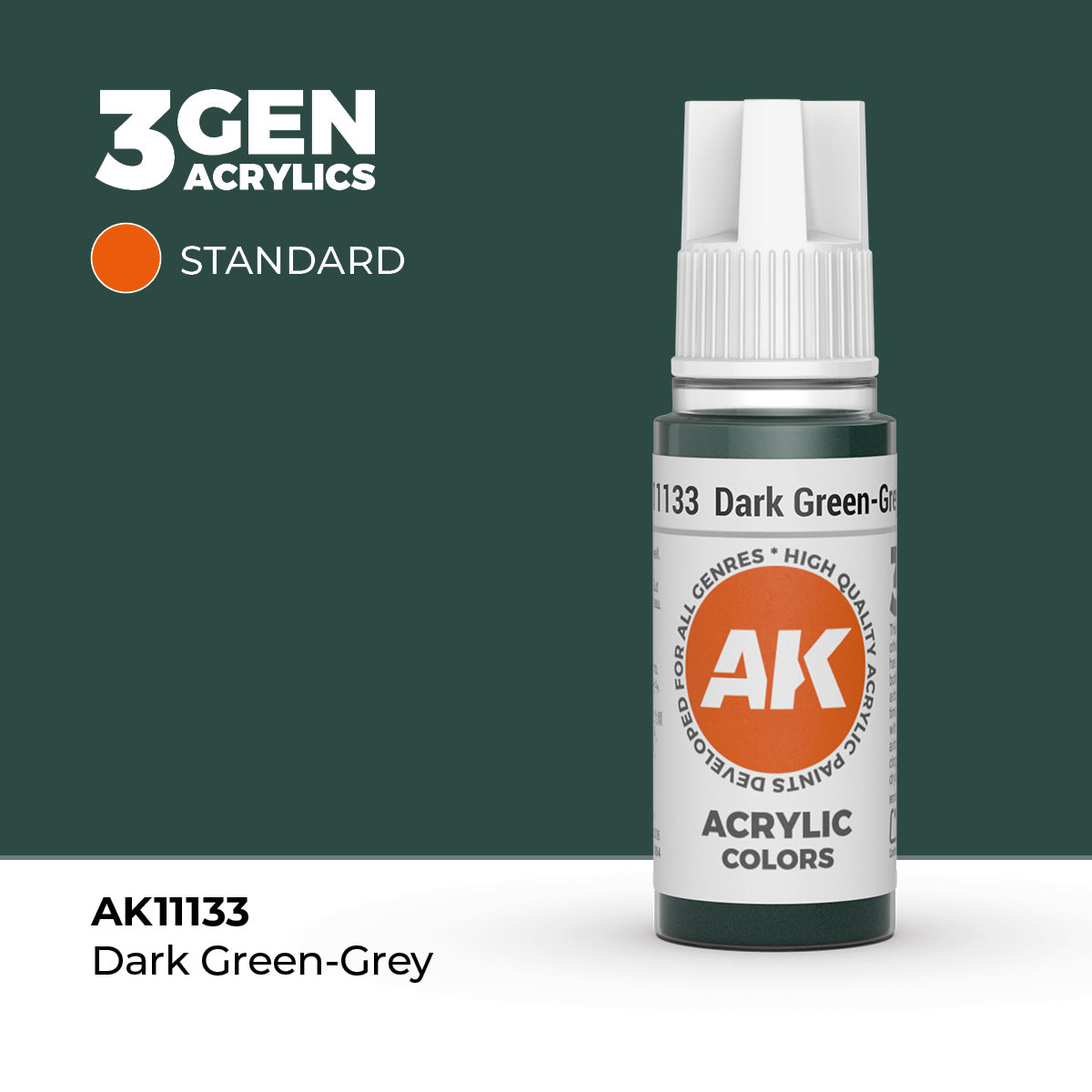 AK Interactive: 3G Acrylic Dark Green-Grey (17ml)