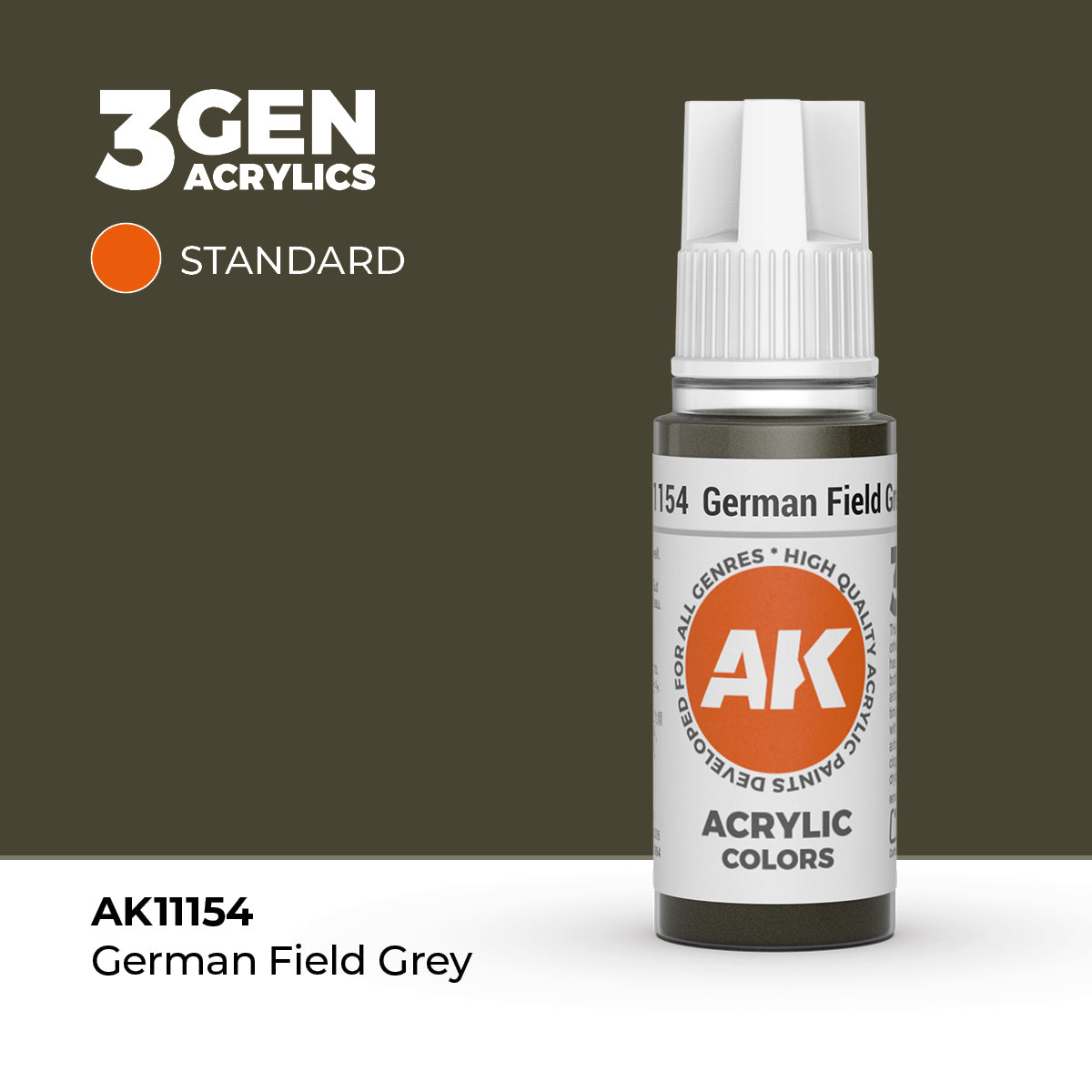 AK Interactive: 3G Acrylic German Field Grey (17ml)