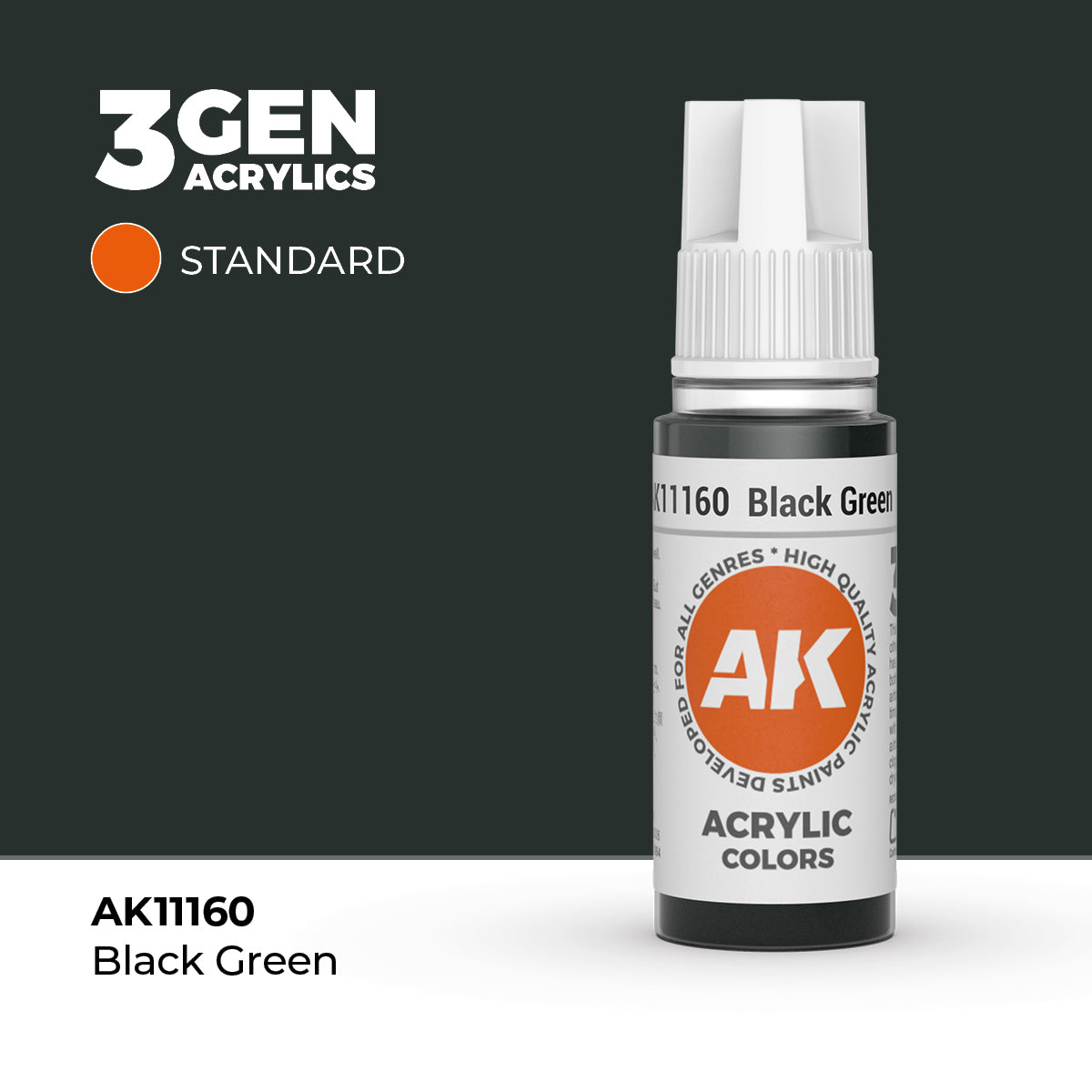 AK Interactive: 3G Acrylic Black Green (17ml)
