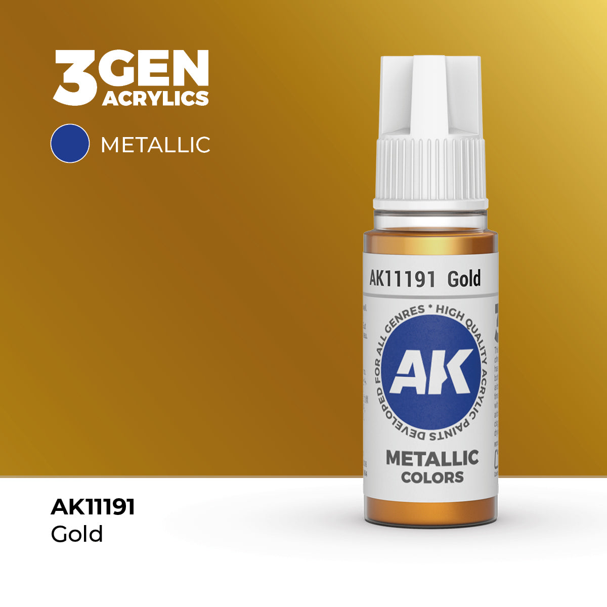 AK Interactive: 3G Acrylic Gold (17ml)