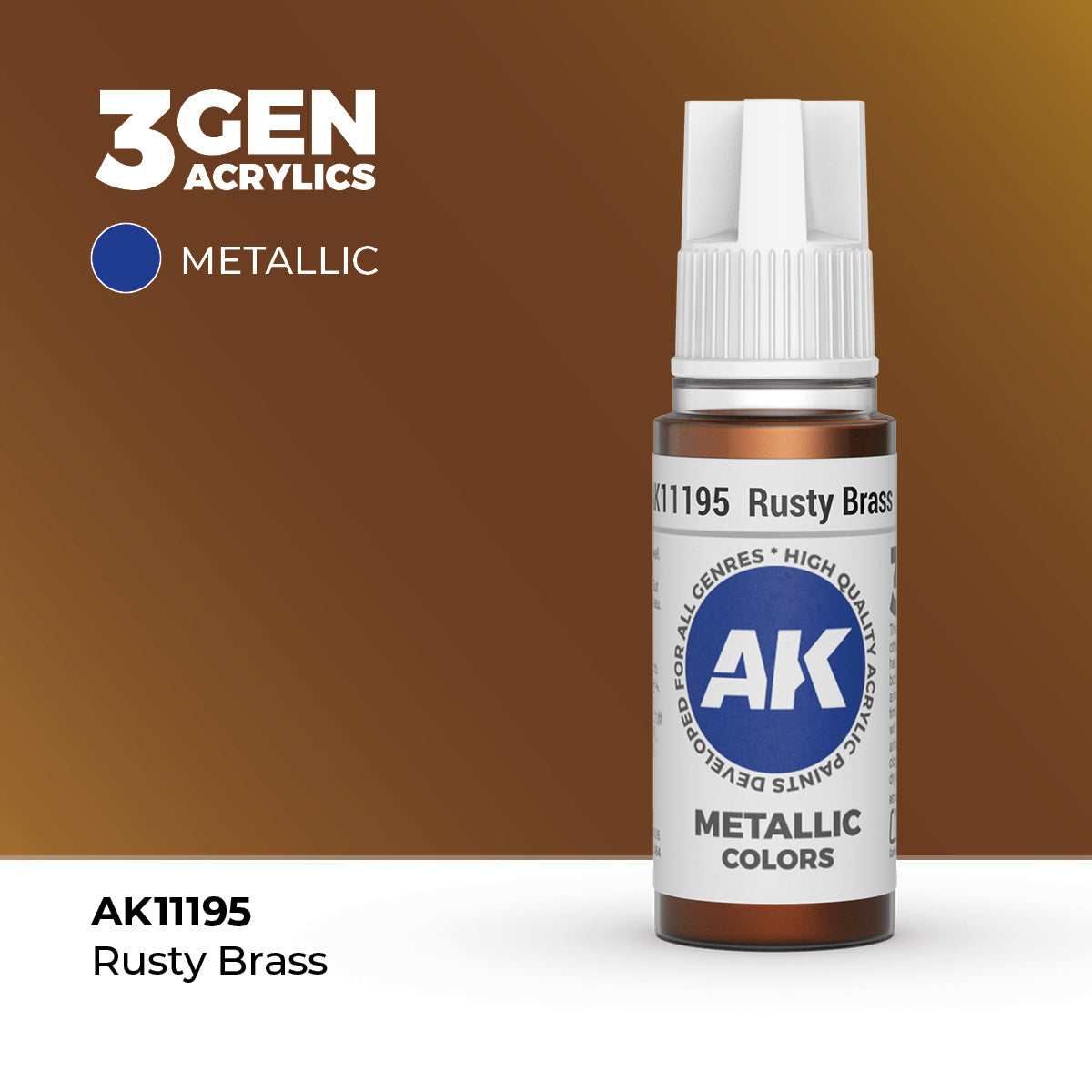 AK Interactive: 3G Acrylic Rusty Brass (17ml)