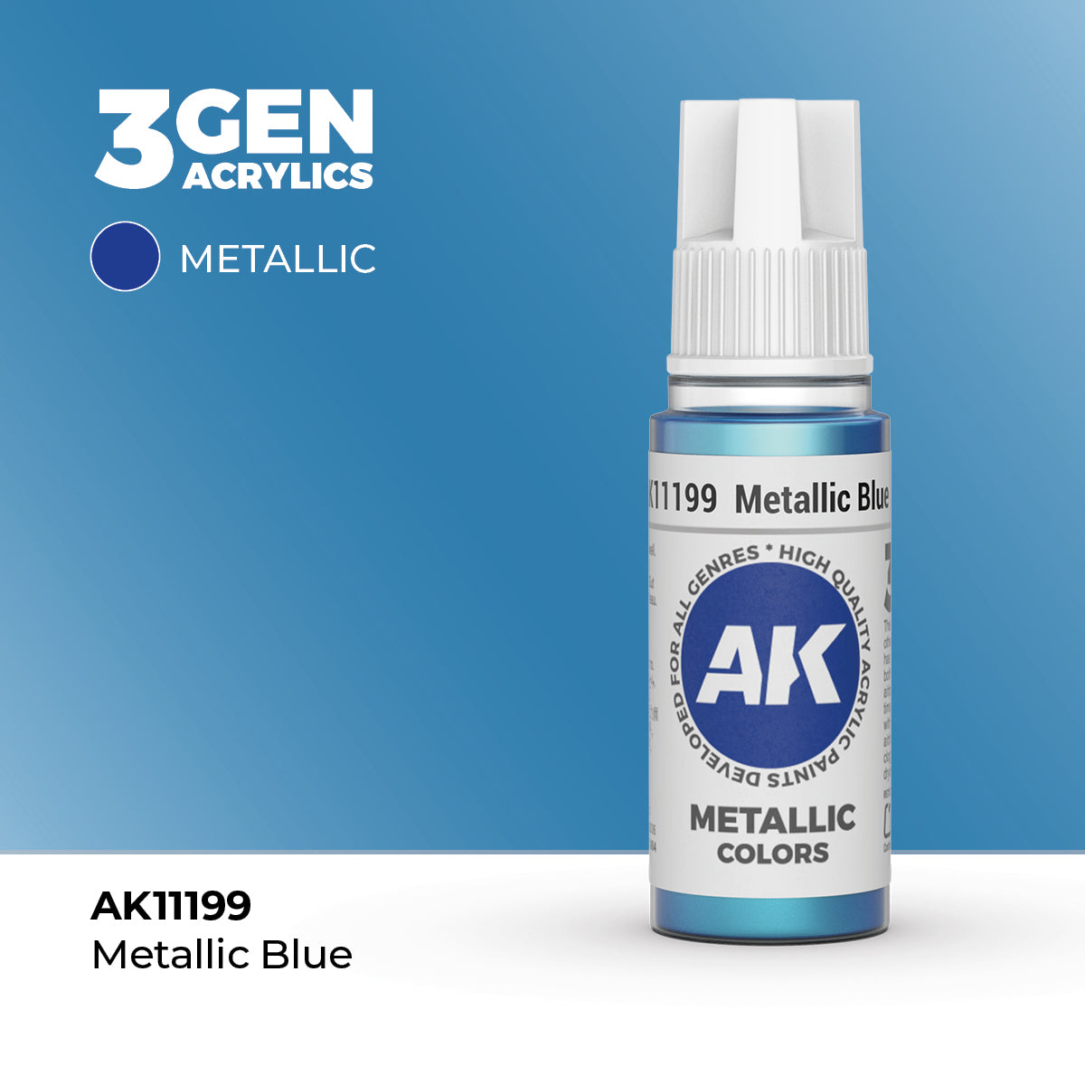 AK Interactive: 3G Acrylic Metallic Blue (17ml)