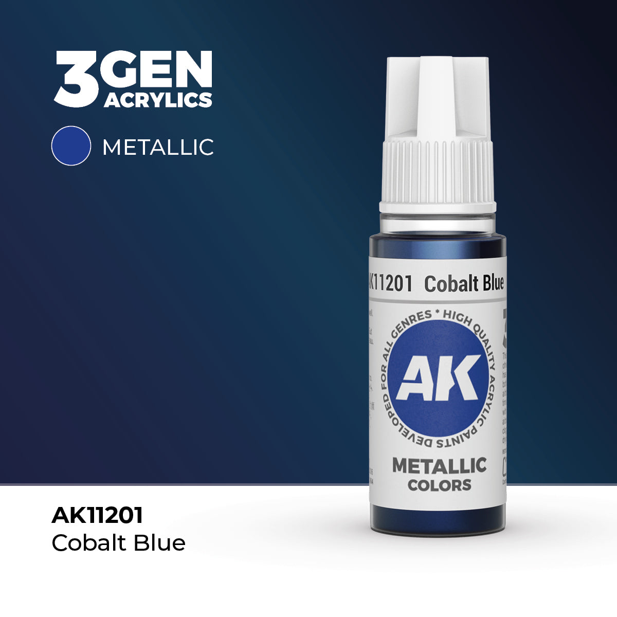 AK Interactive: 3G Acrylic Cobalt Blue (17ml)