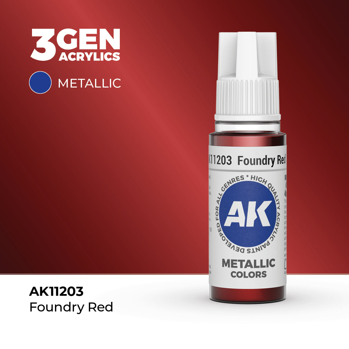 AK Interactive: 3G Acrylic Foundry Red (17ml)