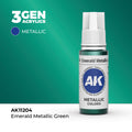AK Interactive: 3G Acrylic Emerald Metallic Green (17ml)
