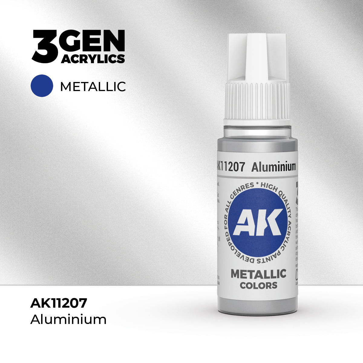 AK Interactive: 3G Acrylic Aluminium (17ml)