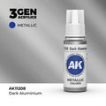 AK Interactive: 3G Acrylic Dark Aluminium (17ml)