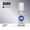 AK Interactive: 3G Acrylic Silver (17ml)