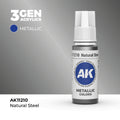 AK Interactive: 3G Acrylic Natural Steel (17ml)