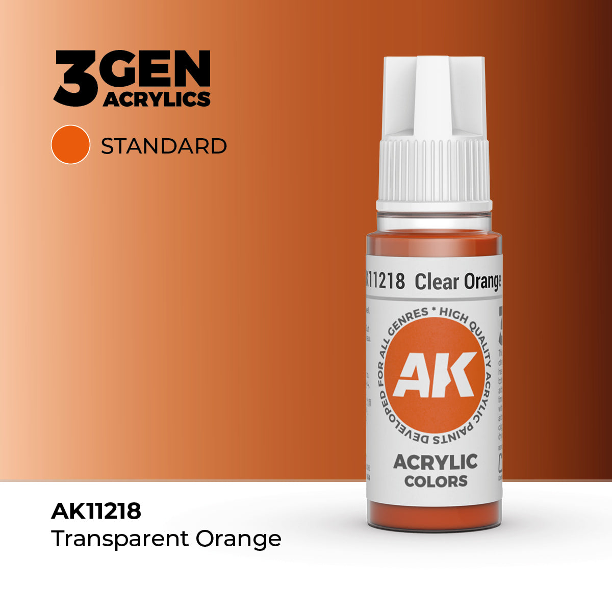 AK Interactive: 3G Acrylic Clear Orange (17ml)