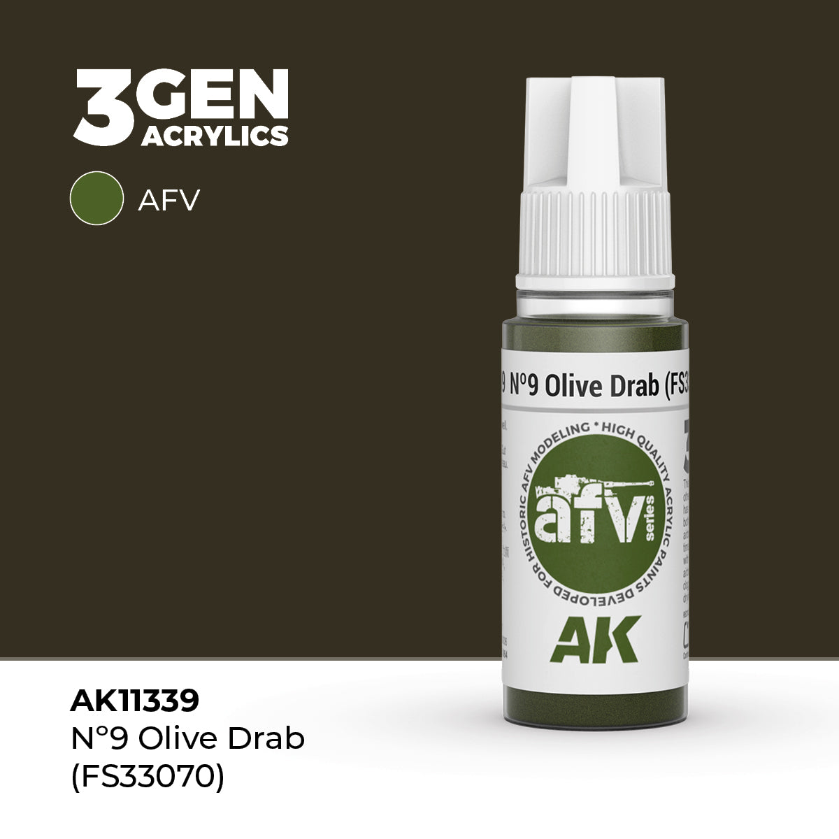 AK Interactive: 3G No9 Olive Drab (FS33070)