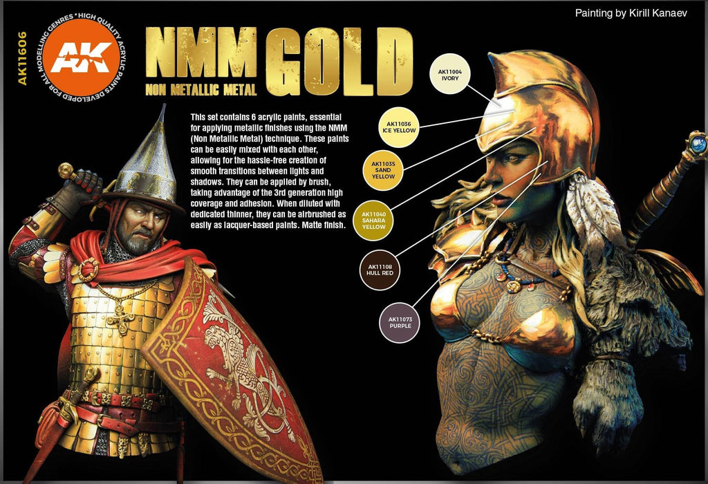 AK Interactive: 3G Non Metallic Metal - Gold Set - product image 3