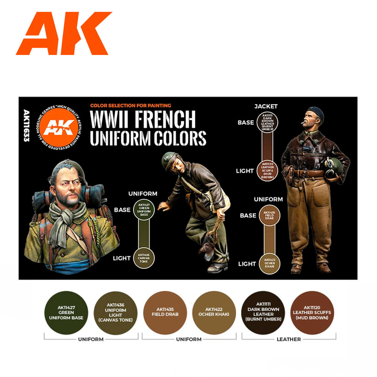 AK Interactive: 3G French Uniform Colors Set - product image 2