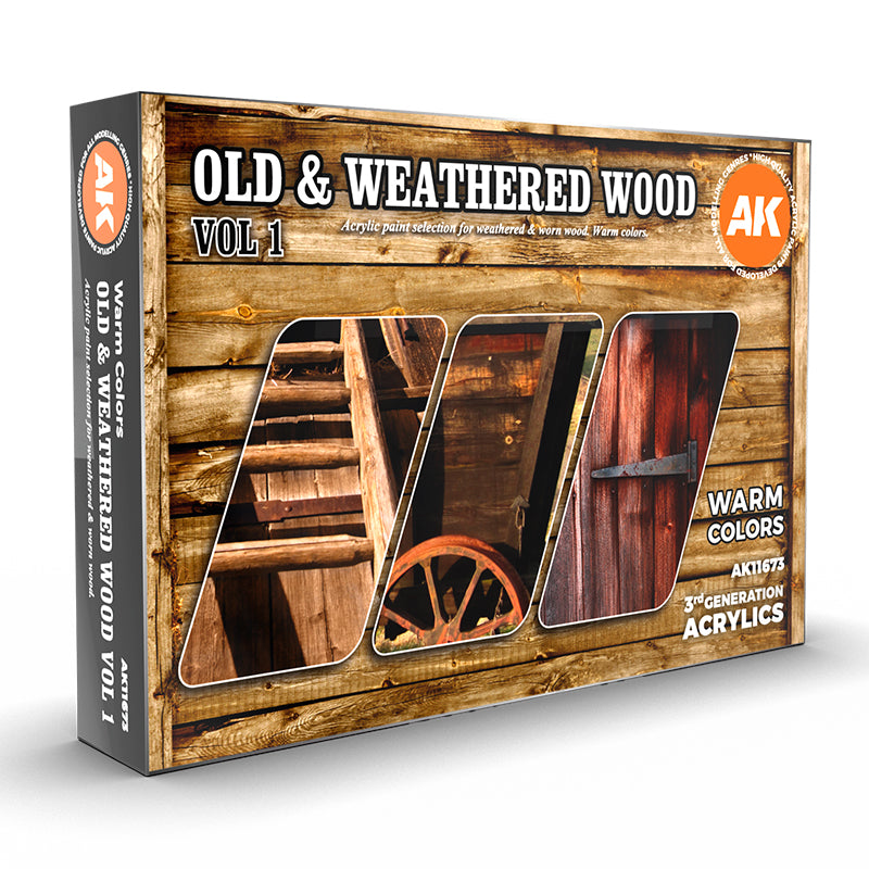 AK Interactive: 3G Old & Weathered Wood Vol.1
