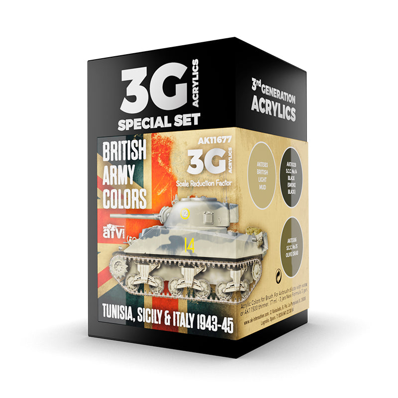 AK Interactive: 3G British Army Colors Tunisia, Sicily & Italy 1943-45