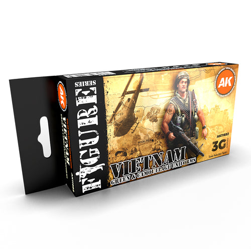 AK Interactive: 3G Vietnam Green and Camouflage Colors Set - product image 1