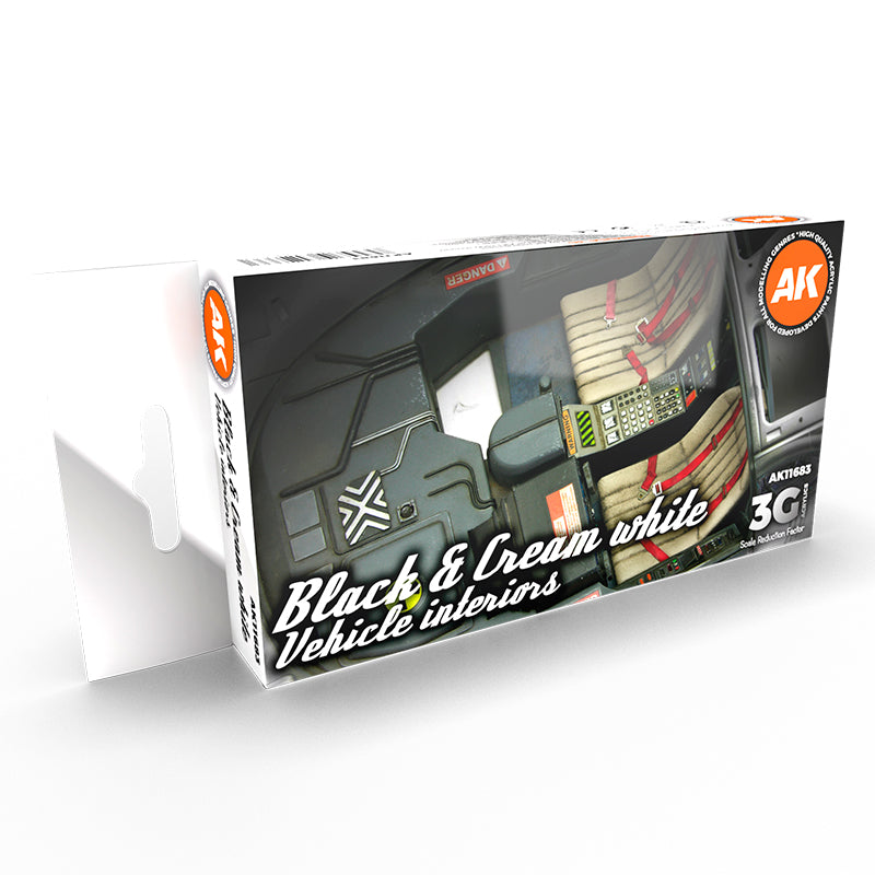 AK Interactive: 3G Black & Cream White Vehicle Interiors