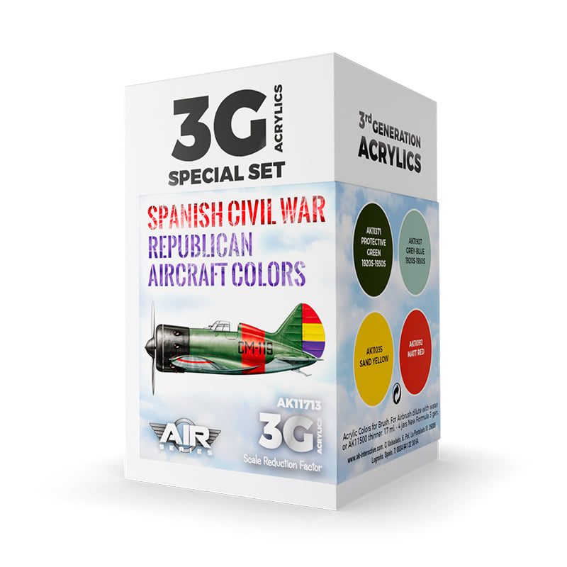 AK Interactive: 3G Air - Spanish Civil War - Republican Aircraft Colors SET