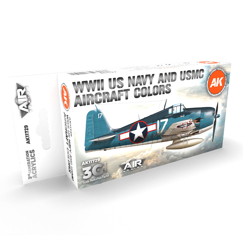AK Interactive: 3G Air - WWII US Navy & USMC Aircraft Colors SET