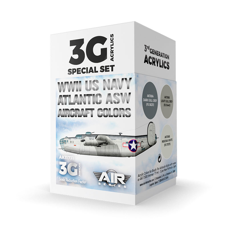 AK Interactive: 3G Air - WWII US Navy ASW Aircraft Colors SET