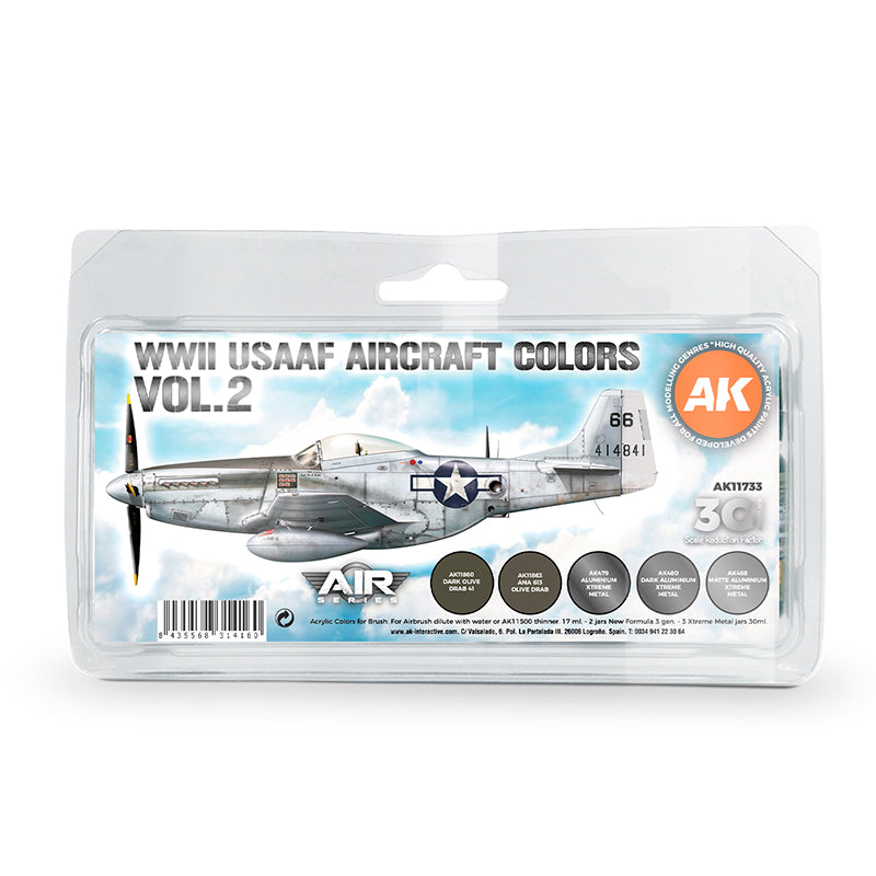 AK Interactive: 3G Air - WWII USAAF Aircraft Colors Vol.2 SET