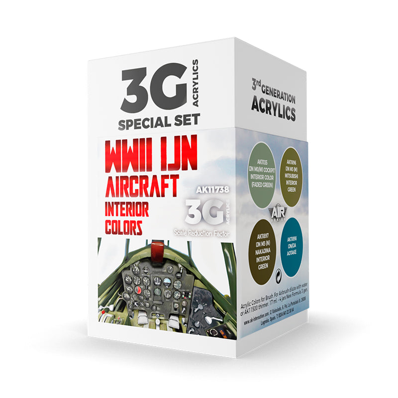 AK Interactive: 3G Air - WWII IJN Aircraft Interior Colors SET