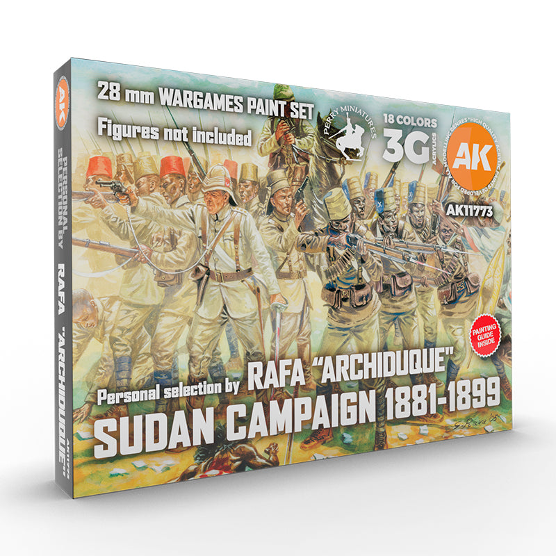 AK Interactive: Sudan Campaign 1881-1899 - Personal Selection By Rafa "Archiduque", 28mm Wargame (Figures Not Included)