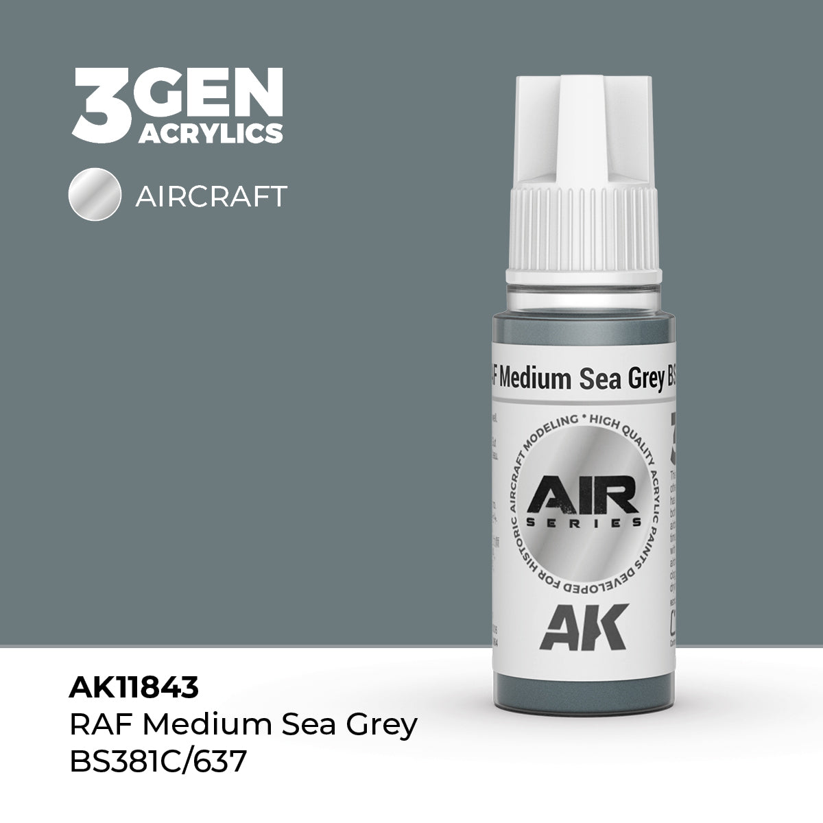 AK Interactive: 3G Air - RAF Medium Sea Grey BS381C/637