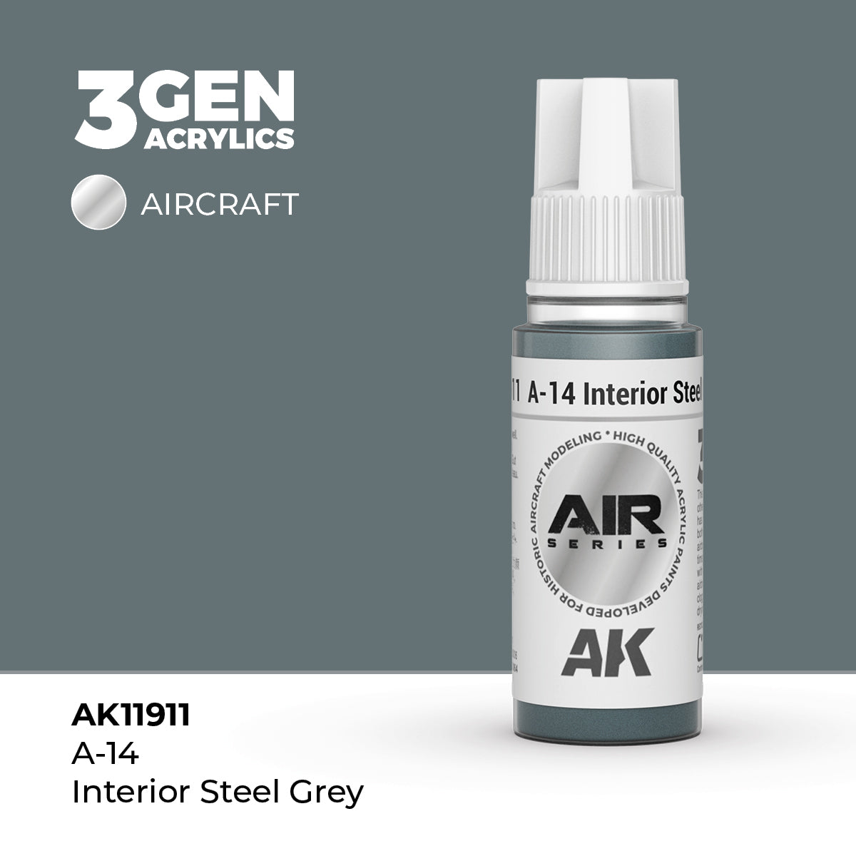 AK Interactive: 3G Air - A-14 Interior Steel Grey