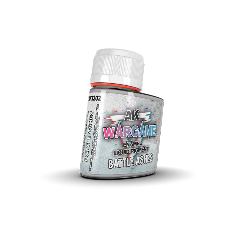 AK Interactive: Wargame Enamel Liquid Pigments Battle Ashes (35ml)