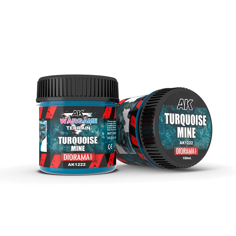 AK Interactive: Wargame Battle Ground Terrains Turquoise Mine - (100ml Acrylic)