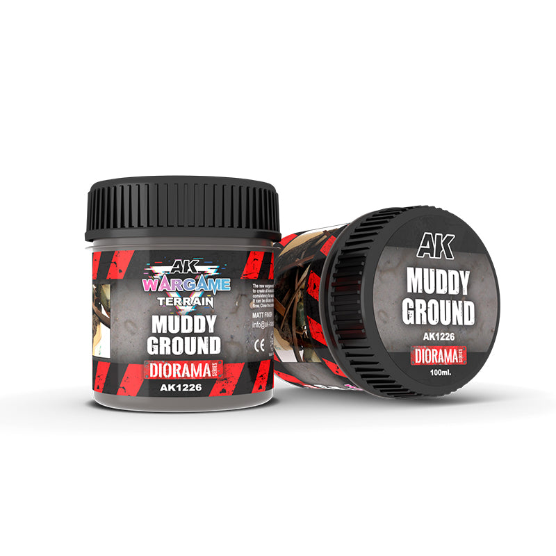 AK Interactive: Wargame Battle Ground Terrains Muddy Ground - (100ml Acrylic)