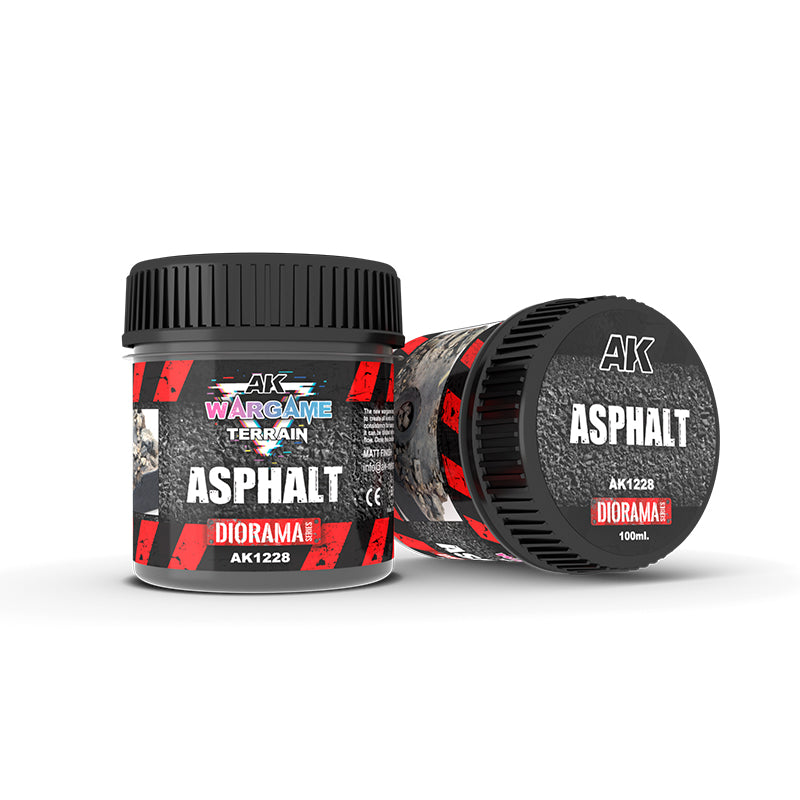 AK Interactive: Wargame Battle Ground Terrains Asphalt - (100ml Acrylic)