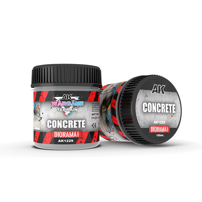 AK Interactive: Wargame Battle Ground Terrains Concrete - (100ml Acrylic)