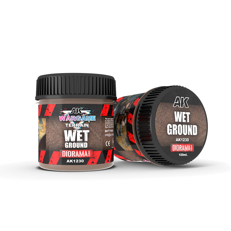 AK Interactive: Wargame Battle Ground Terrains Wet Ground - (100ml Acrylic)