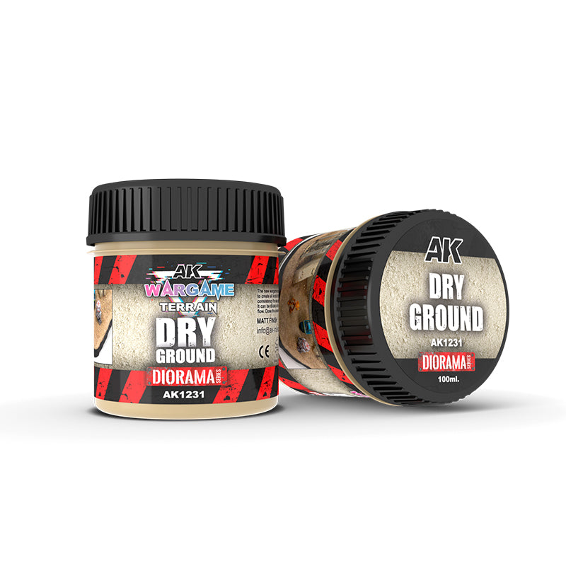 AK Interactive: Wargame Battle Ground Terrains Dry Ground - (100ml Acrylic)