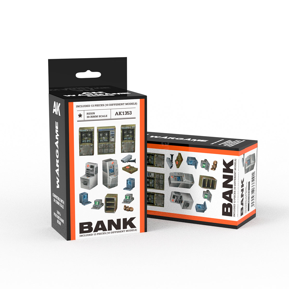 AK Interactive: Bank Wargame Set 100% Polyurethane Resin Compatible With 30-35MM Scale